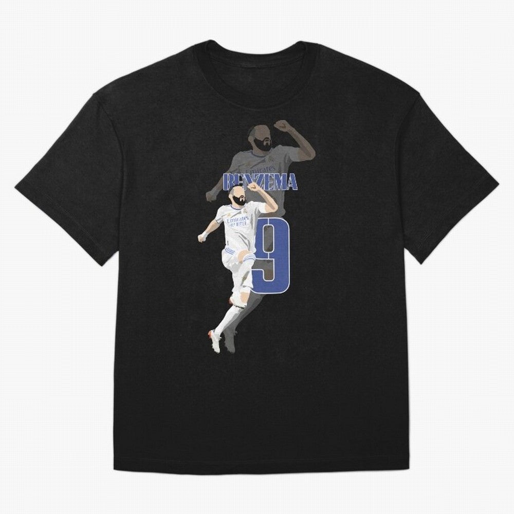 Karim Benzema 9 Oversized T-Shirt Honor the Beautiful Game during FIFA World Cup 2026 USA Canada Mexico Spirit, Filled with Brazil, Portugal and Argentina, Haaland, Retro Football Energy, Iconic Rivalries, Trophy Chase Drama and Stadium Atmosphere;