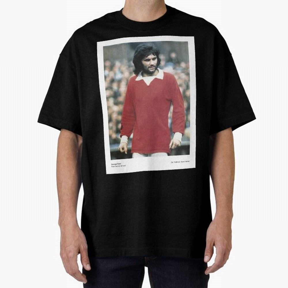 George Best - Manchester United Oversized T-Shirt Enjoy Match Day Hype around FIFA World Cup 2026 USA Canada Mexico, Messi, CR7 and Mbappe, Brazil, Portugal and Argentina, Classic Soccer Heritage, Championship Pressure, Fan Loyalty and