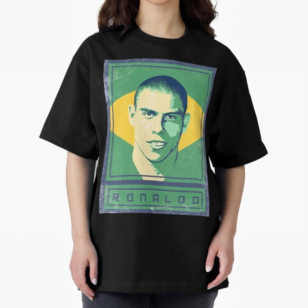 Ronaldo Brasil Oversized T-Shirt Cheer through Every Moment of FIFA World Cup 2026 USA Canada Mexico Spirit, Inspired by France, Neymar, Haaland and Cristiano Ronaldo, Worldwide Fan Energy, Dramatic Goals, Stadium Lights and Championship
