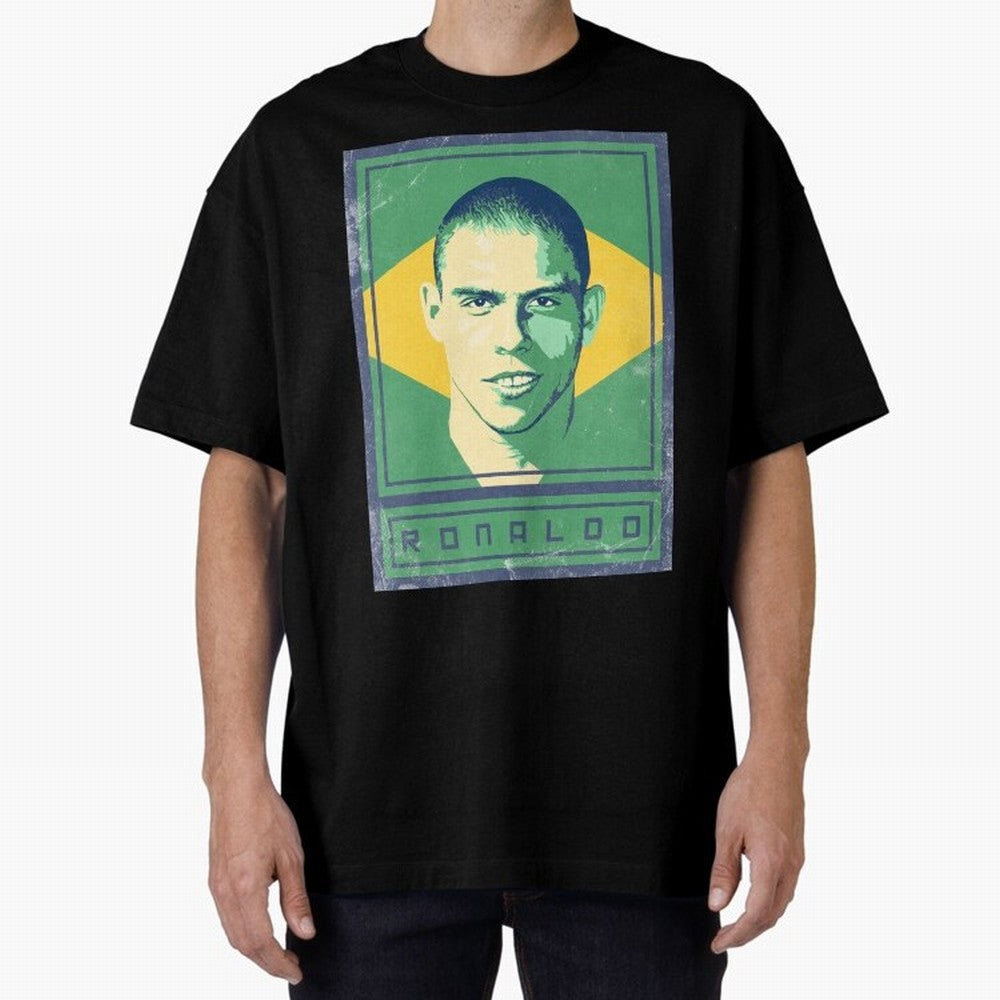 Ronaldo Brasil Oversized T-Shirt Cheer through Every Moment of FIFA World Cup 2026 USA Canada Mexico Spirit, Inspired by France, Neymar, Haaland and Cristiano Ronaldo, Worldwide Fan Energy, Dramatic Goals, Stadium Lights and Championship