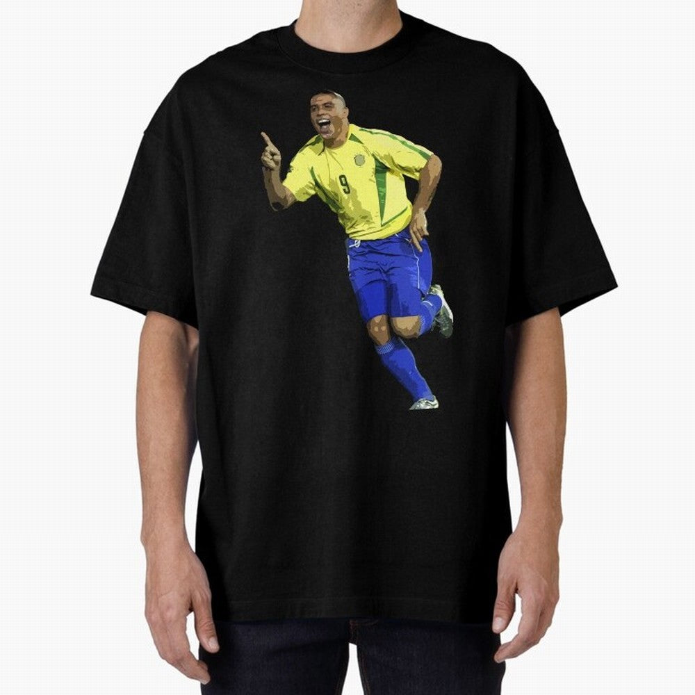 Ronaldo Nazario Oversized T-Shirt Showcase FIFA World Cup 2026 for Fans of Haaland and Portugal, Spain and Germany, Bringing Match Day Excitement, Supporter Culture, Golden Goals and Global Football Passion; Perfect for Fans, Collectors, Family
