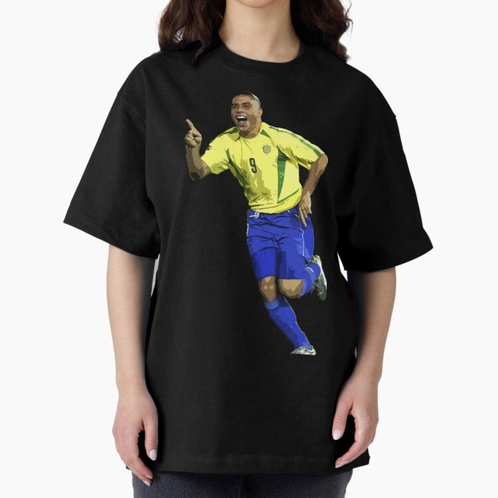 Ronaldo Nazario Oversized T-Shirt Showcase FIFA World Cup 2026 for Fans of Haaland and Portugal, Spain and Germany, Bringing Match Day Excitement, Supporter Culture, Golden Goals and Global Football Passion; Perfect for Fans, Collectors, Family