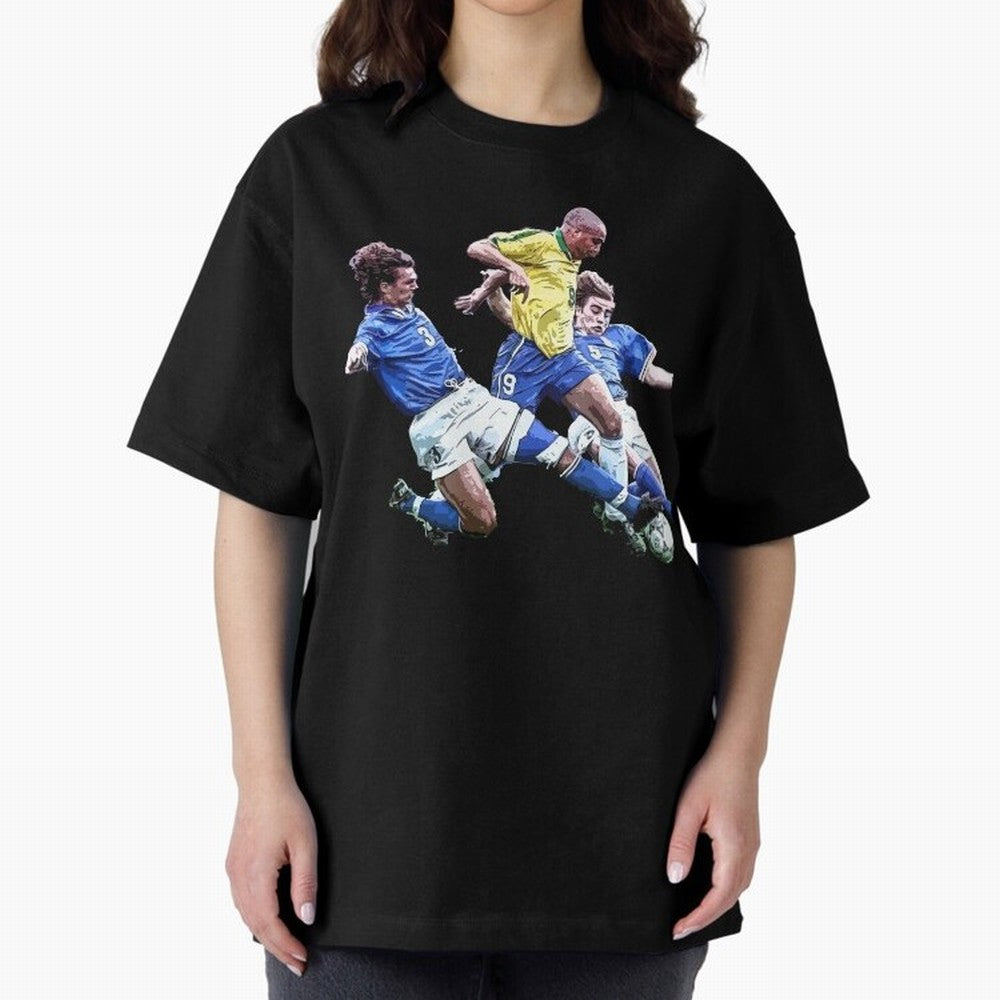 Ronaldo vs Maldini & Cannavaro Oversized T-Shirt Join the Countdown to Match Day Hype around FIFA World Cup 2026 USA Canada Mexico, CR7, Netherlands, Tournament Hype, Historic Matchups, Family Viewing Parties and Global Sports Pride; Great for