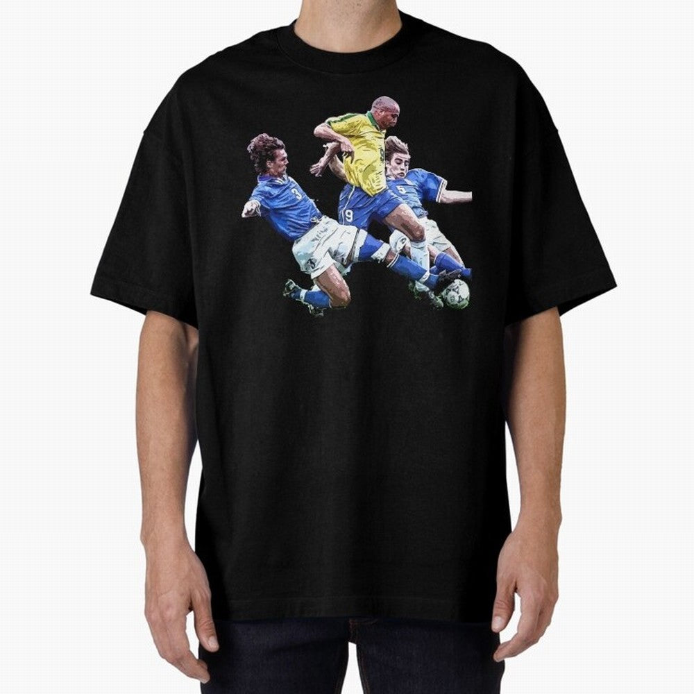 Ronaldo vs Maldini & Cannavaro Oversized T-Shirt Join the Countdown to Match Day Hype around FIFA World Cup 2026 USA Canada Mexico, CR7, Netherlands, Tournament Hype, Historic Matchups, Family Viewing Parties and Global Sports Pride; Great for