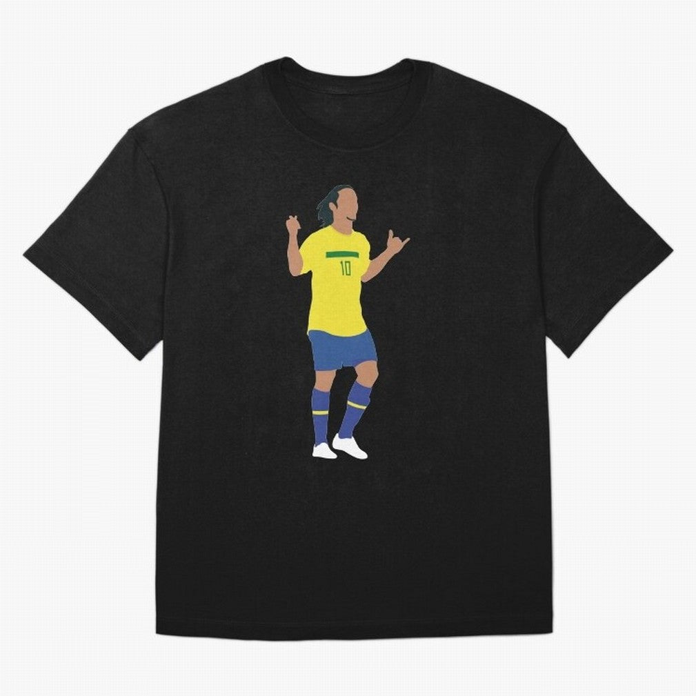 Ronaldinho. Brazil Football. Oversized T-Shirt Keep the Match Day Mood of FIFA World Cup 2026 USA Canada Mexico Spirit, Made for France, Mbappe and Neymar, Football Passion, Legendary Performances, Festival Vibes and Supporter Community; Perfect