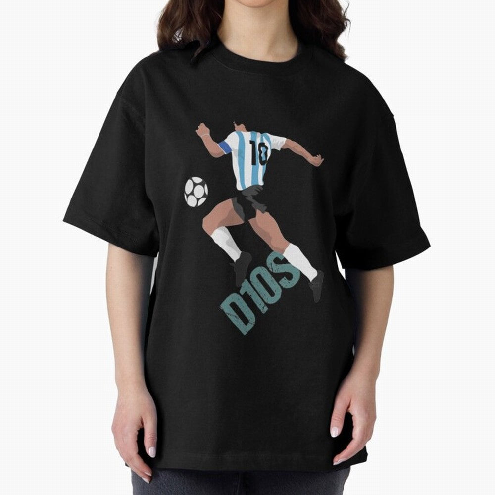 D10S Oversized T-Shirt Relive the Noise and Pride of FIFA World Cup 2026 Inspired by Haaland, Portugal, Spain and Germany Energy, Game Day Rituals, Football Legends, Country Pride and the Road to the Final; Perfect for People Who Love Argentina,