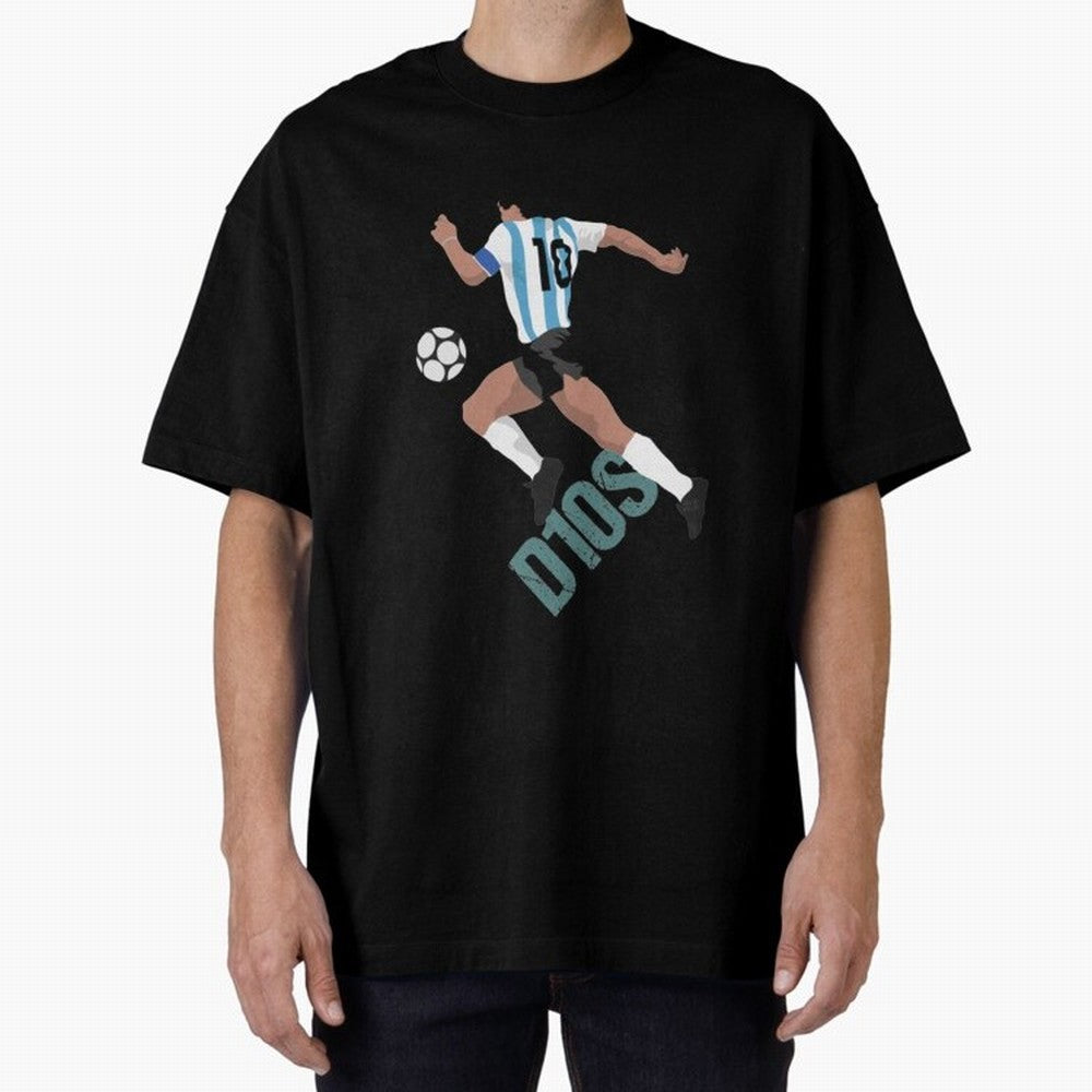 D10S Oversized T-Shirt Relive the Noise and Pride of FIFA World Cup 2026 Inspired by Haaland, Portugal, Spain and Germany Energy, Game Day Rituals, Football Legends, Country Pride and the Road to the Final; Perfect for People Who Love Argentina,