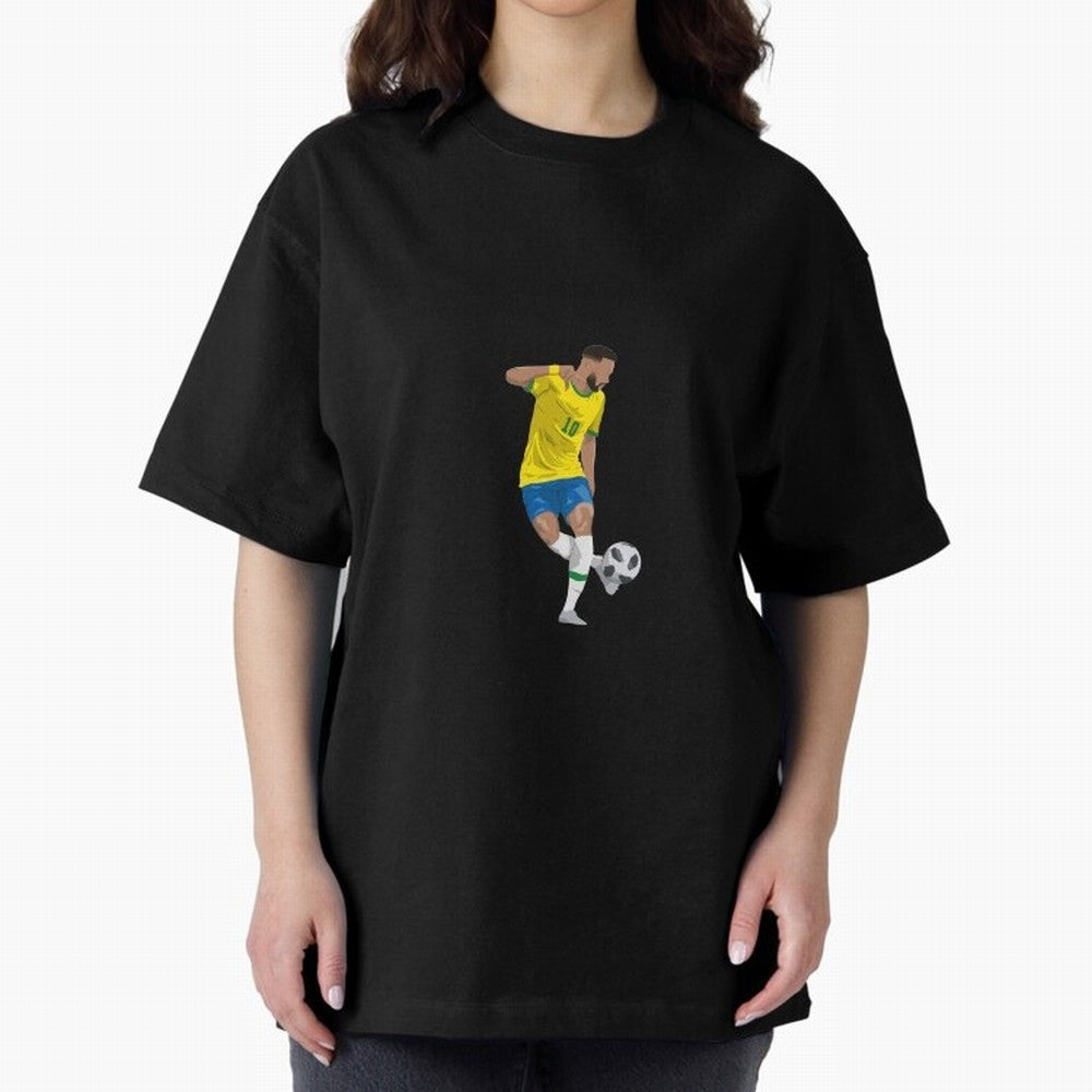 Neymar JR Minimalist Oversized T-Shirt Capture Stadium Memories from FIFA World Cup 2026 Group Stage Spirit, Centered on Argentina and Brazil, Messi, Global Supporter Spirit, Legendary Goals, National Colors and Tournament Celebration; Perfect for