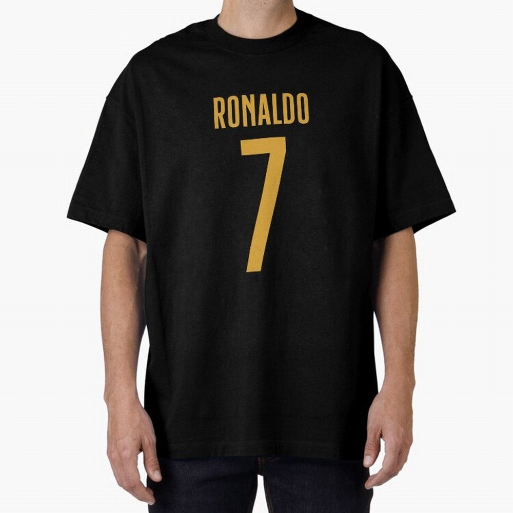 Christiano Ronaldo Portugal Jersey 2023 Oversized T-Shirt Show Love for Legendary Goals in FIFA World Cup 2026 USA Canada Mexico for Fans of Cristiano Ronaldo and Argentina, France and Brazil, Bringing Retro Football Energy, Iconic Rivalries,