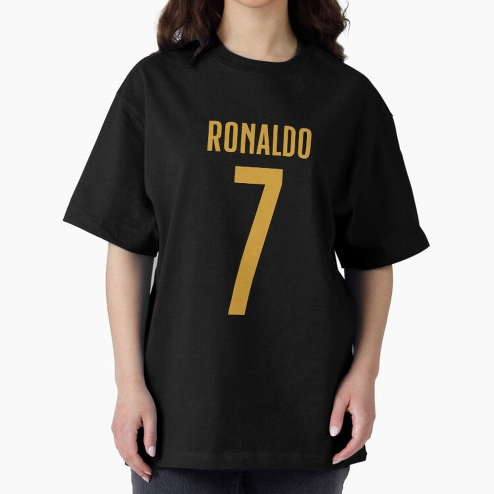 Christiano Ronaldo Portugal Jersey 2023 Oversized T-Shirt Show Love for Legendary Goals in FIFA World Cup 2026 USA Canada Mexico for Fans of Cristiano Ronaldo and Argentina, France and Brazil, Bringing Retro Football Energy, Iconic Rivalries,