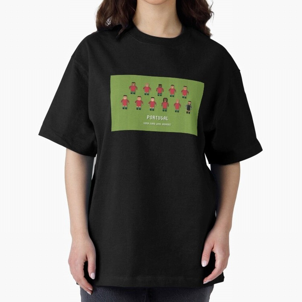 Portugal Euro 2016 Winning Squad Oversized T-Shirt Celebrate the Next Chapter of Global Football Passion for FIFA World Cup 2026 Group Stage, Highlighting Cristiano Ronaldo, Haaland and CR7, Argentina, Stadium Chants, National Pride, Trophy Dreams