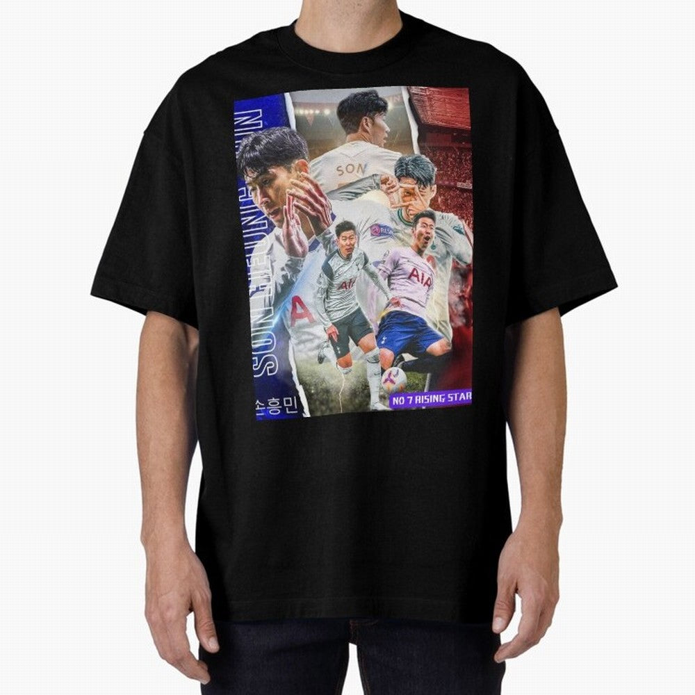 THE 7 STAR SON HEUNG MIN SPECIAL ON REDBUBBLE Oversized T-Shirt Feel the Trophy Chase of the FIFA World Cup 2026 USA Canada Mexico Journey through Cristiano Ronaldo Highlights, England, France and Netherlands Pride, Match Day Excitement, Supporter