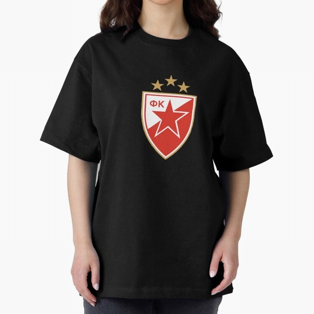 red star Oversized T-Shirt Celebrate Unforgettable Nights in the FIFA World Cup 2026 Group Stage Journey through Messi, CR7 and Mbappe Highlights, England and Germany Pride, Goal Celebration Energy, Supporter Heritage, Football Icons and Worldwide