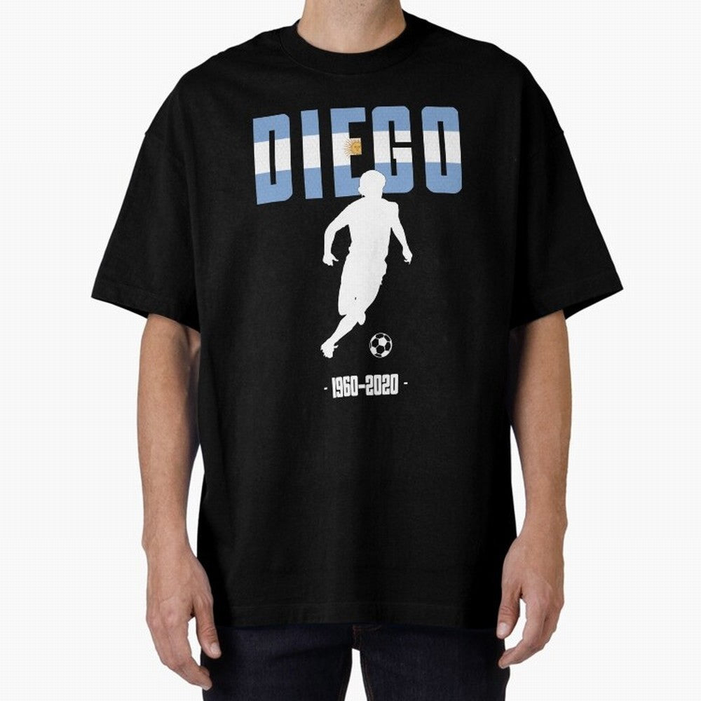 Diego 1960-2020 Oversized T-Shirt Celebrate National Team Dreams in FIFA World Cup 2026 USA Canada Mexico for Fans of Mbappe and Brazil, Portugal and Argentina, Bringing Stadium Chants, National Pride, Trophy Dreams and Unforgettable Football
