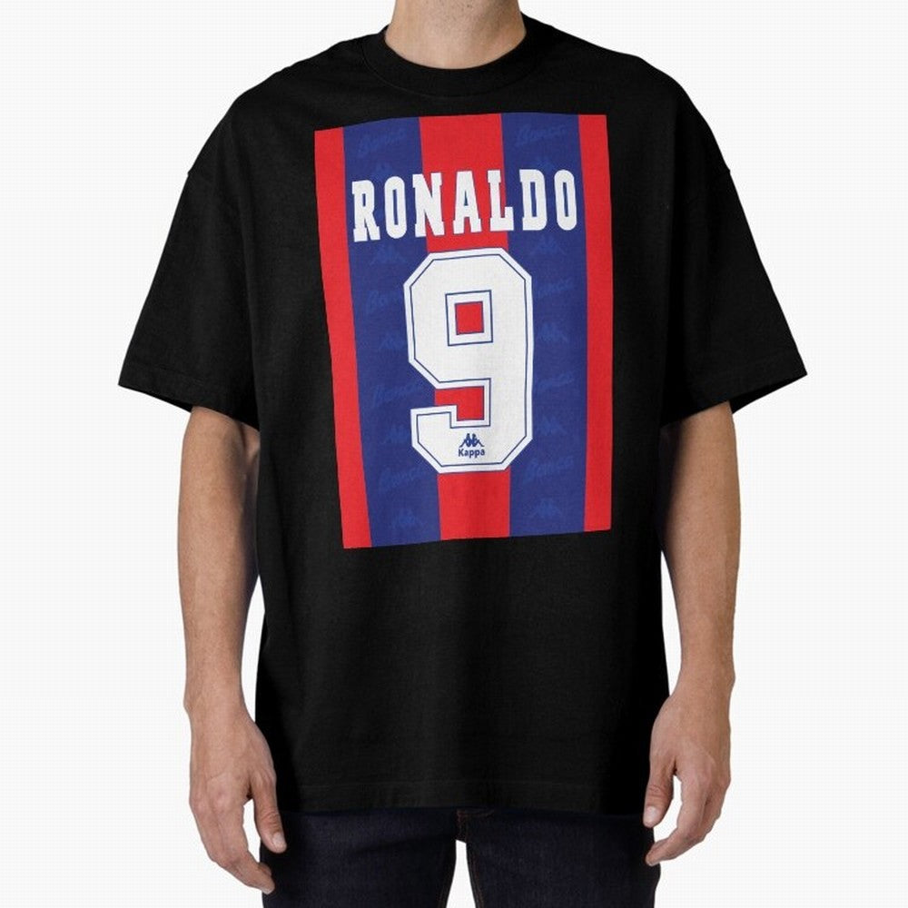 Barcelona Vintage Shirt 1995 Ronaldo 9 Oversized T-Shirt Join Match Day Hype around FIFA World Cup 2026 Group Stage, Haaland, Argentina, France and Brazil, Soccer Culture, Superstar Moments, National Team Dreams and Competitive Fire; Great for