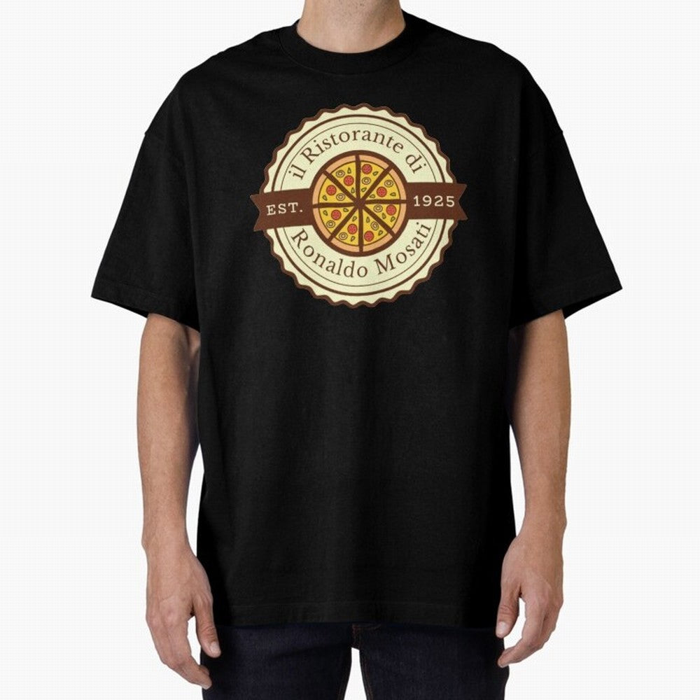 il Ristorante di Ronaldo Mosati Oversized T-Shirt Capture Match Day Hype around FIFA World Cup 2026, Cristiano Ronaldo, Haaland and CR7, Argentina and Brazil, Retro Football Energy, Iconic Rivalries, Trophy Chase Drama and Stadium Atmosphere; Ideal