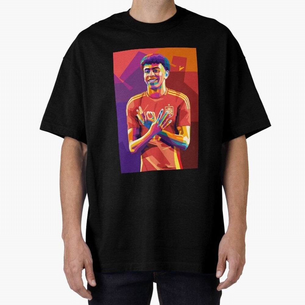 Lamine Yamal Spain Oversized T-Shirt Bring Stadium Energy to FIFA World Cup 2026 Group Stage for Fans of Haaland and Argentina, France and Brazil, Bringing Vintage Soccer Flavor, Modern Football Stars, National Flags and Final Night Emotion; Ideal