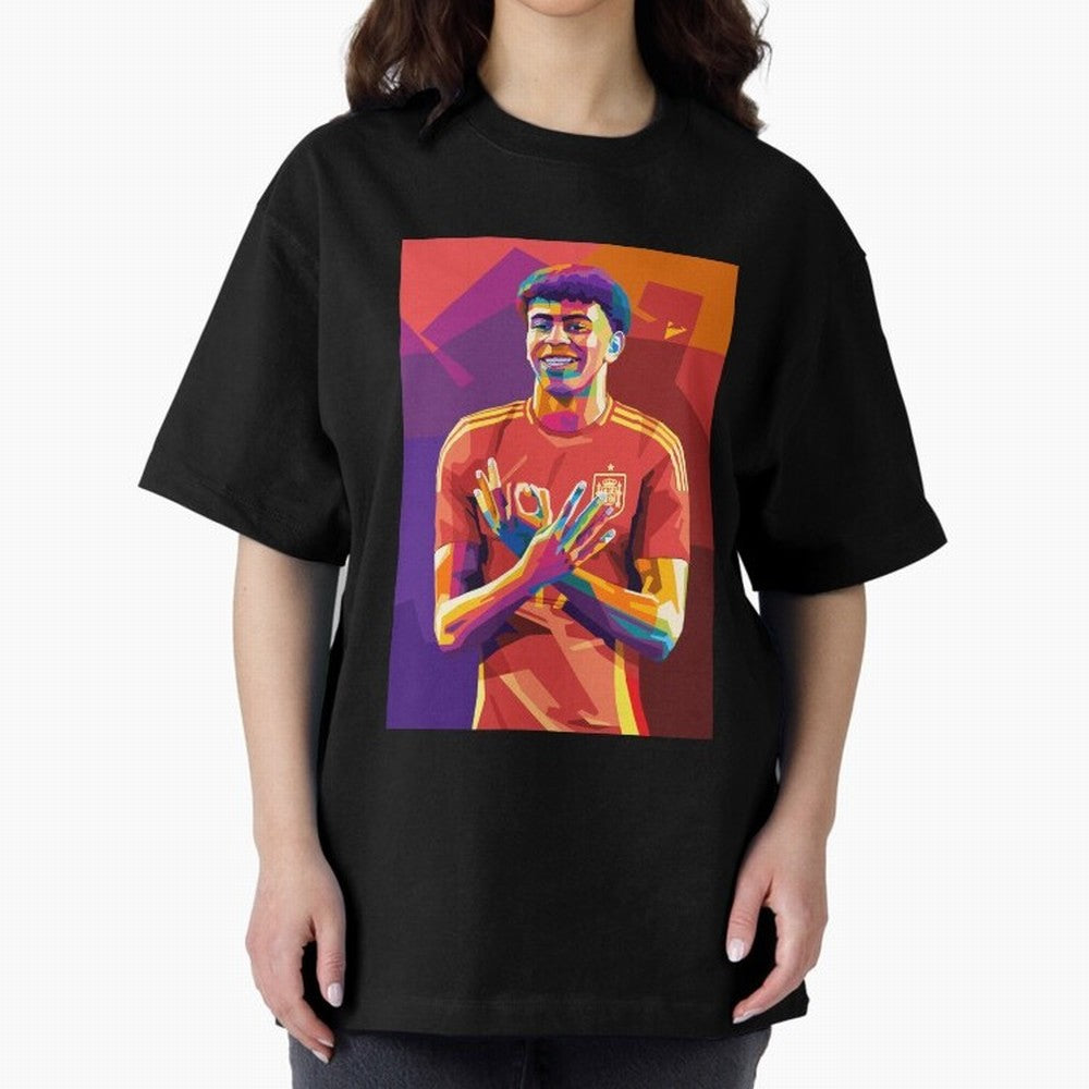 Lamine Yamal Spain Oversized T-Shirt Bring Stadium Energy to FIFA World Cup 2026 Group Stage for Fans of Haaland and Argentina, France and Brazil, Bringing Vintage Soccer Flavor, Modern Football Stars, National Flags and Final Night Emotion; Ideal