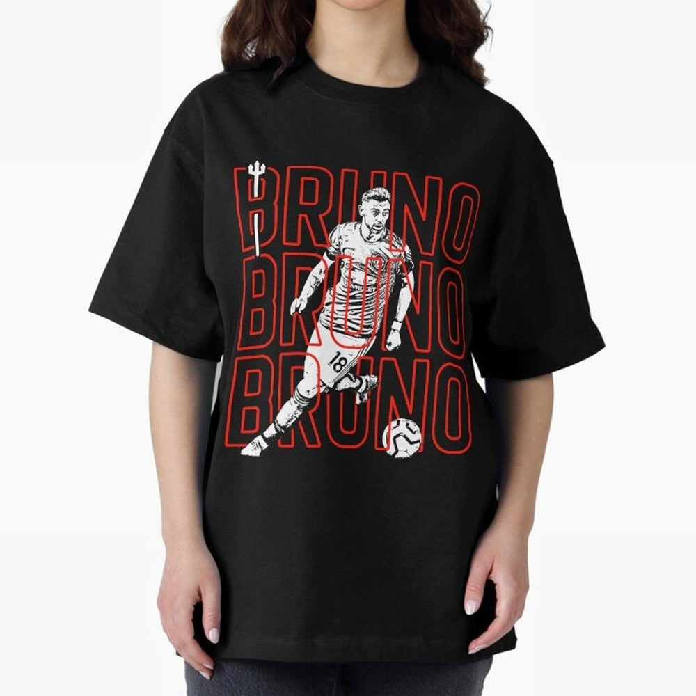 Bruno Fernandes - Manchester United Oversized T-Shirt Mark FIFA World Cup 2026 USA Canada Mexico Driven by Mbappe and Neymar, France Energy, Global Supporter Spirit, Legendary Goals, National Colors and Tournament Celebration; Ideal for Fans Who