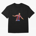 Legends of The Beautiful Game Cartoon Collection Legends Romario Cartoon Artwork162 Oversized T-Shirt Celebrate the Road through FIFA World Cup 2026 Spirit, Celebrating England, France and Netherlands, Haaland, Football History, Final Match Energy,