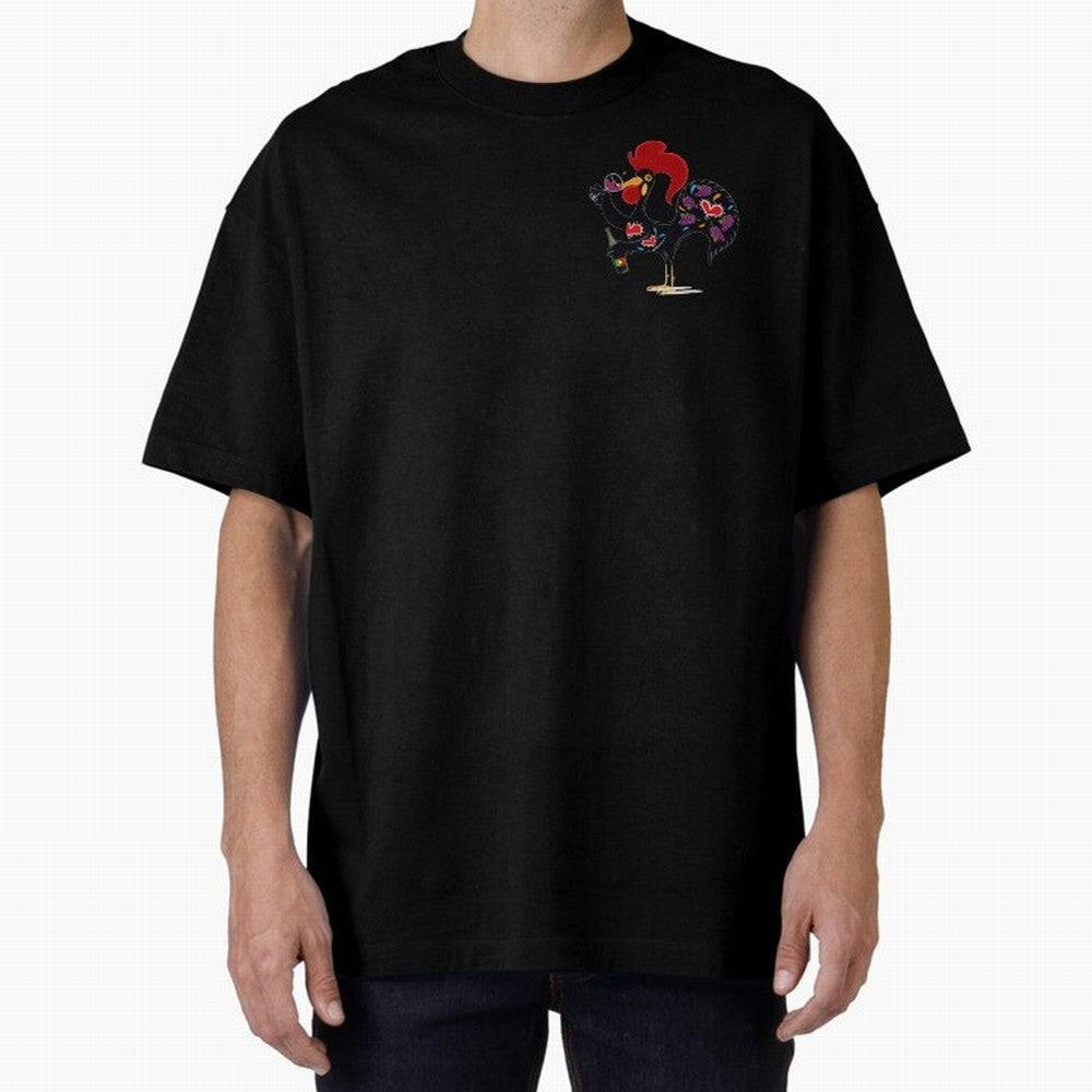 Portuguese Rooster Drinking Wine Oversized T-Shirt Bring Champion Energy into Match Day Hype around FIFA World Cup 2026, Messi and Cristiano Ronaldo, France, Fan Favorite Moments, National Team Passion, Big Match Drama and Soccer History; Perfect