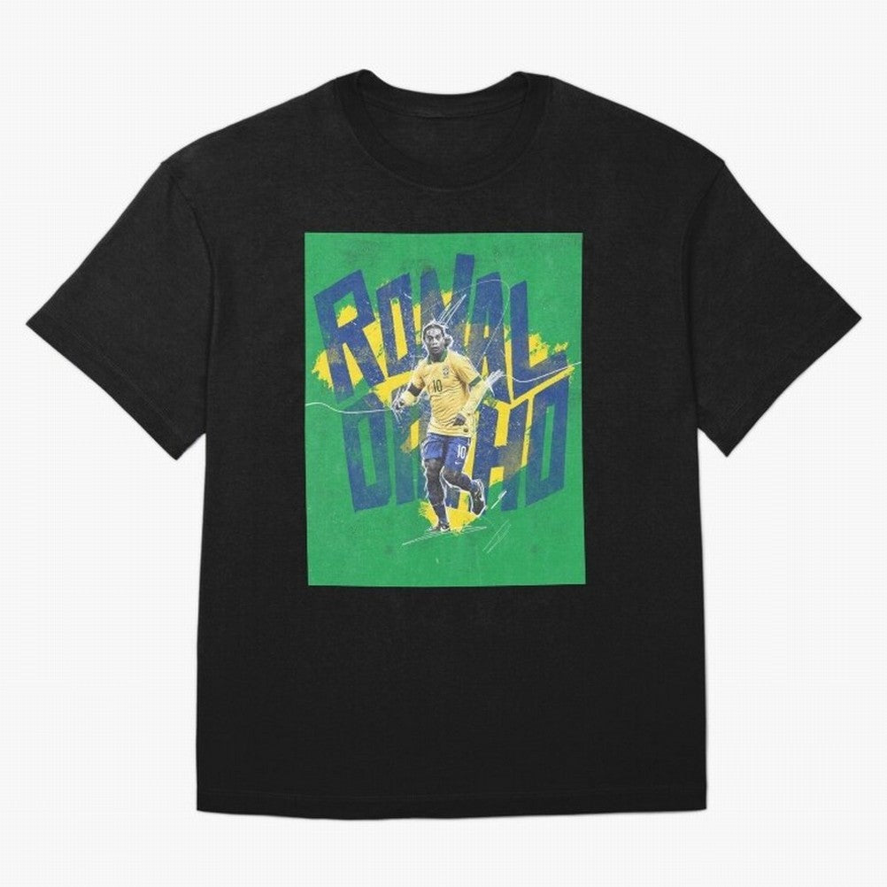 Wallpaper Ronaldinho Art Oversized T-Shirt Honor the Football Icons of Global Football Passion for FIFA World Cup 2026, Celebrating Neymar, Haaland and Cristiano Ronaldo, Argentina, Goal Celebration Energy, Supporter Heritage, Football Icons and