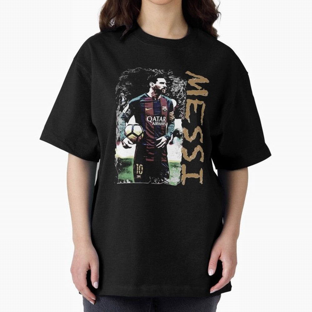 messi 10 Lionel messi FC Barcelona Oversized T-Shirt Show Your Love for FIFA World Cup 2026 Group Stage for Fans of Messi, CR7 and Mbappe and Brazil, Portugal and Argentina, Bringing Championship Spirit, Famous Goals, Roaring Crowds and