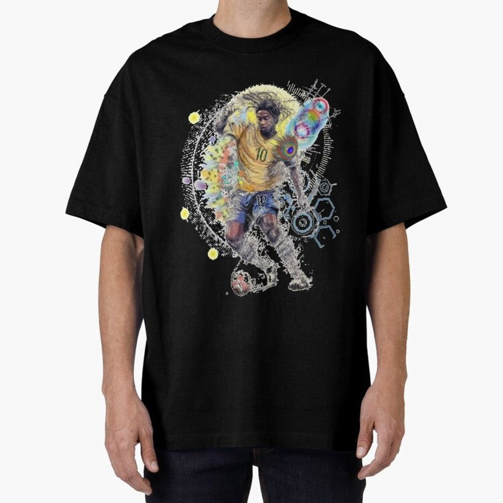 Ronaldin Football Player Oversized T-Shirt Celebrate Global Football Passion for FIFA World Cup 2026, Celebrating Messi, CR7 and Mbappe, France and Portugal, Football History, Final Match Energy, Crowd Noise and Once in a Lifetime Moments; Ideal