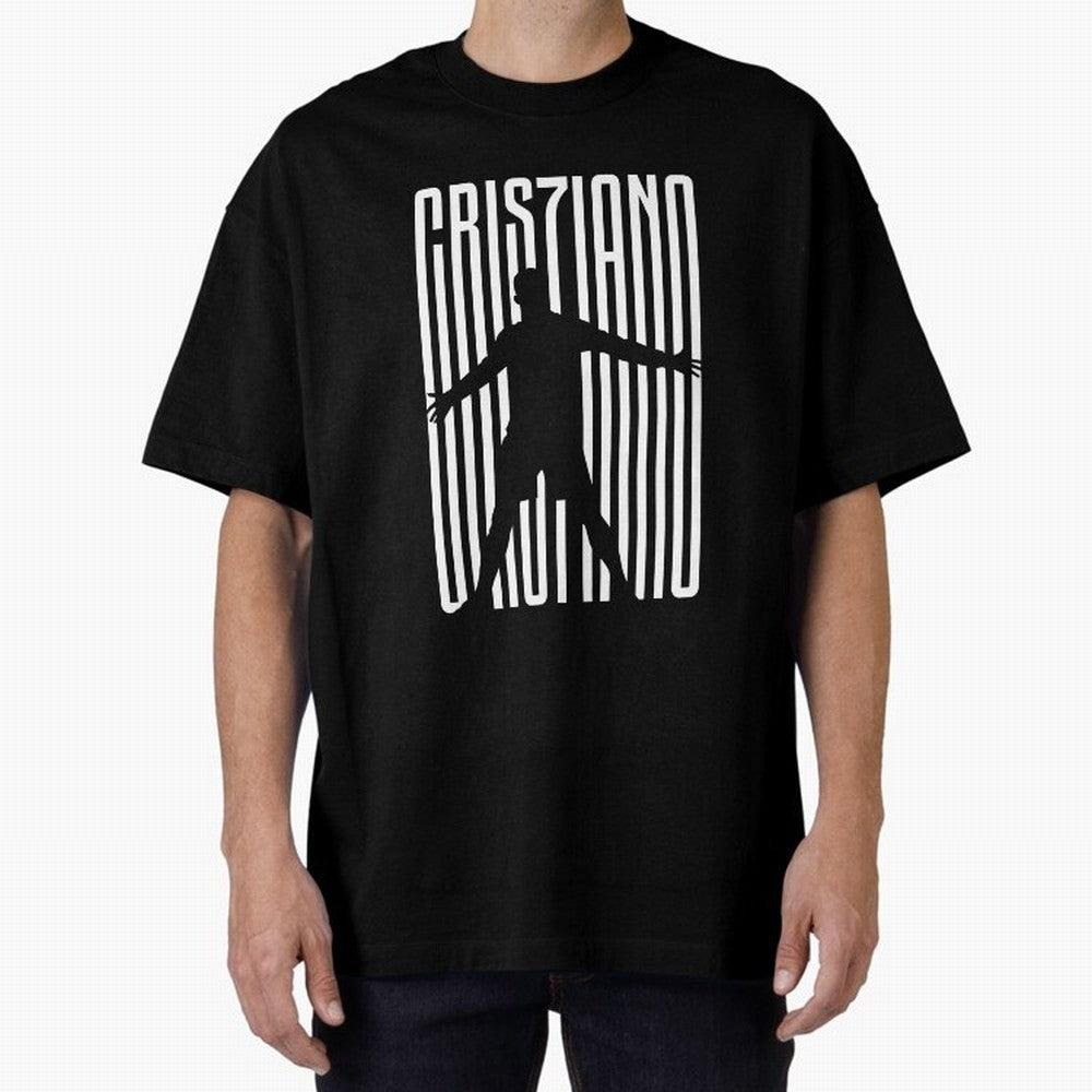 Christiano Ronaldo Icon black Jersey 2023 Oversized T-Shirt Follow the Road to FIFA World Cup 2026 Group Stage Built around Cristiano Ronaldo, Brazil, Portugal and Argentina Energy, Champion Mindset, Group Stage Buzz, Knockout Tension and