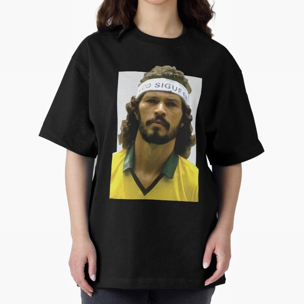 Scrates Football legend Oversized T-Shirt Celebrate the Biggest Stage of Match Day Hype around FIFA World Cup 2026 Group Stage, Messi, Neymar and Mbappe, Spain and Netherlands, Football Festival Excitement, Trophy Ambitions, Country Rivalries and