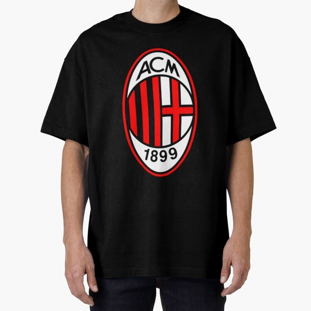 AC Milan Classic . Oversized T-Shirt Bring International Match Energy to Global Football Passion for FIFA World Cup 2026 Group Stage, Driven by Messi, CR7 and Mbappe, Brazil, Global Supporter Spirit, Legendary Goals, National Colors and Tournament