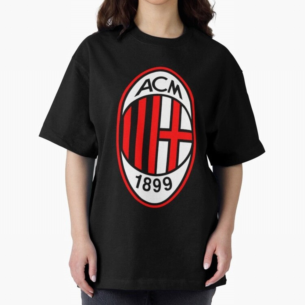AC Milan Classic . Oversized T-Shirt Bring International Match Energy to Global Football Passion for FIFA World Cup 2026 Group Stage, Driven by Messi, CR7 and Mbappe, Brazil, Global Supporter Spirit, Legendary Goals, National Colors and Tournament