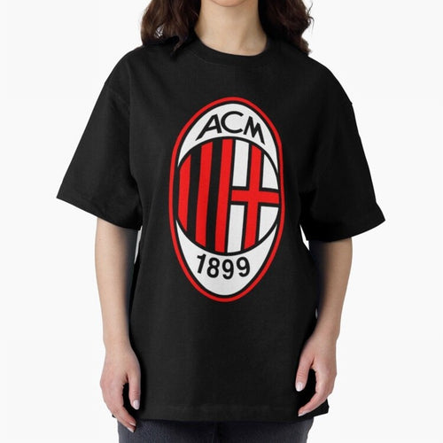 AC Milan Classic . Oversized T-Shirt Bring International Match Energy to Global Football Passion for FIFA World Cup 2026 Group Stage, Driven by Messi, CR7 and Mbappe, Brazil, Global Supporter Spirit, Legendary Goals, National Colors and Tournament