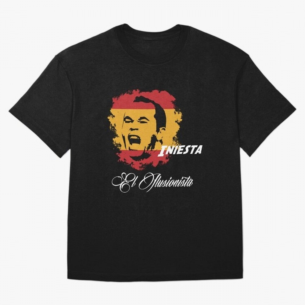 Spain Andres Iniesta Football World Cup 2014 Oversized T-Shirt Follow FIFA World Cup 2026 USA Canada Mexico Featuring Messi and Cristiano Ronaldo, Argentina Energy, Football Passion, Legendary Performances, Festival Vibes and Supporter Community;