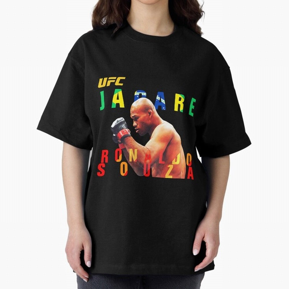 Ronaldo Jacare Souza MMA UFC 256 Oversized T-Shirt Spotlight Global Football Passion for FIFA World Cup 2026 USA Canada Mexico, Connected to CR7 and Messi, Portugal, Supporter Pride, Iconic Celebrations, Legendary Names and Global Match Day Energy;