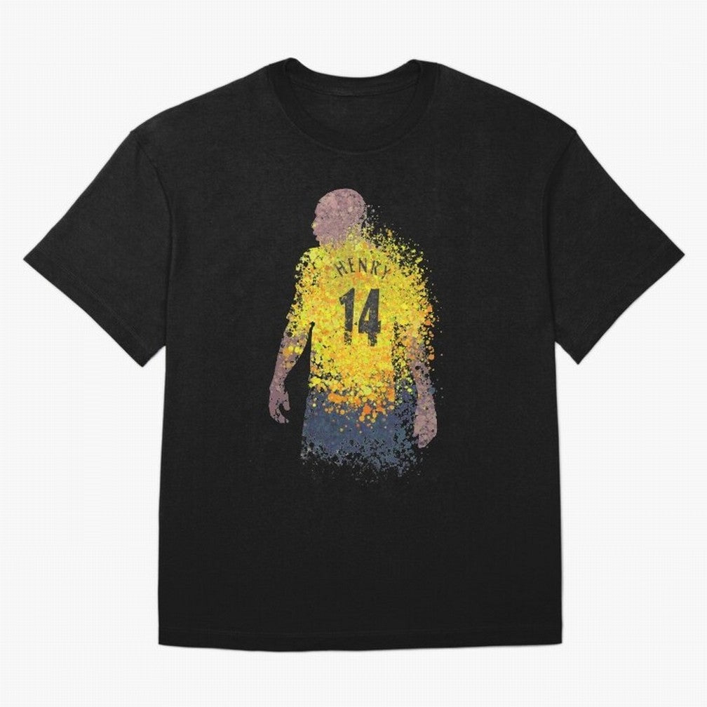 Thierry Henry Arsenal Illustration Oversized T-Shirt Celebrate Global Passion for Global Football Passion for FIFA World Cup 2026 Group Stage, Built around Neymar, Haaland and Cristiano Ronaldo, France, Match Day Excitement, Supporter Culture,