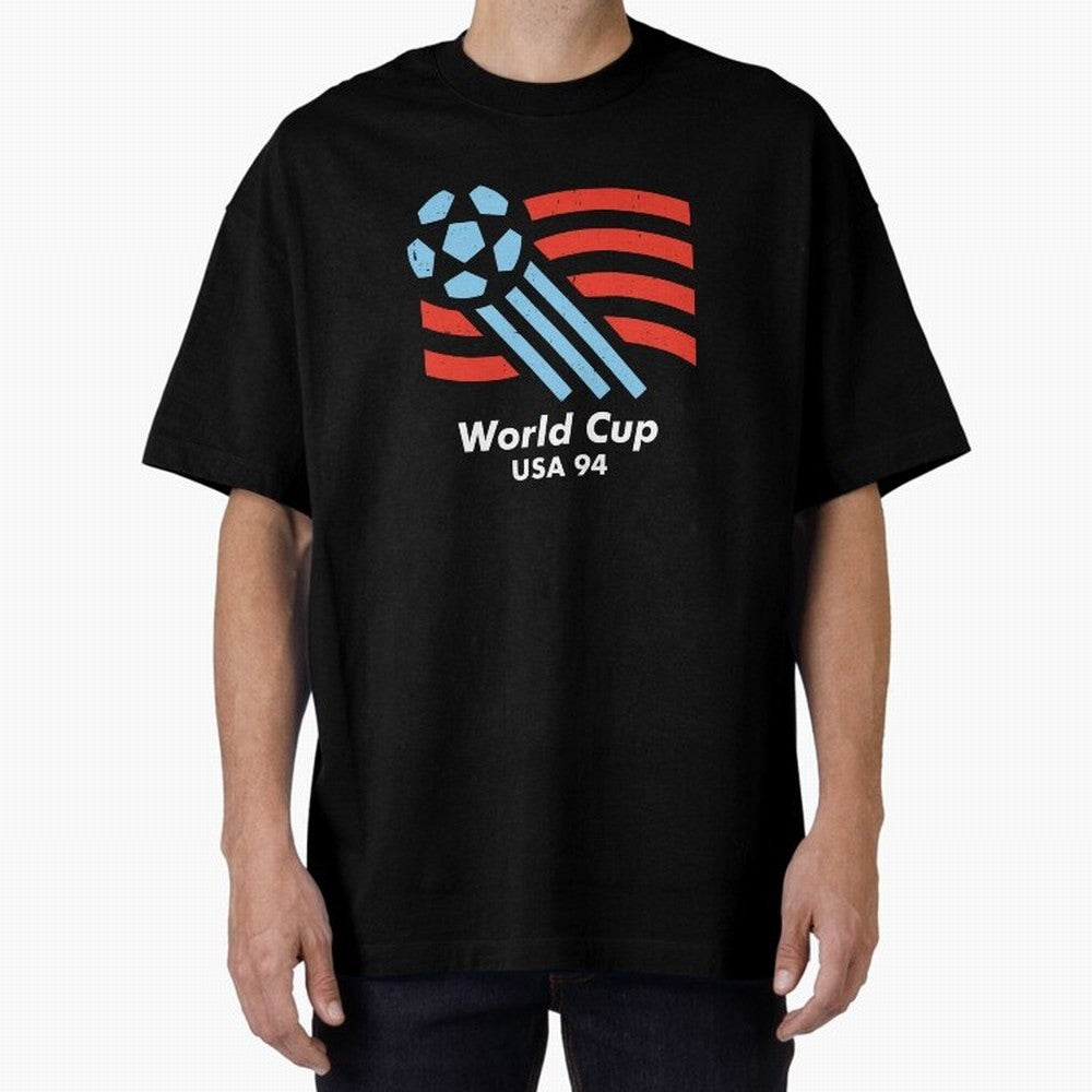 World Cup USA 94 Oversized T-Shirt Relive FIFA World Cup 2026 Group Stage Connected to Neymar, Haaland and Cristiano Ronaldo, England Energy, Supporter Pride, Iconic Celebrations, Legendary Names and Global Match Day Energy; Great for Watch