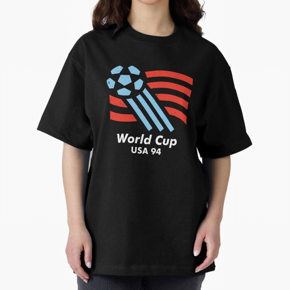 World Cup USA 94 Oversized T-Shirt Relive FIFA World Cup 2026 Group Stage Connected to Neymar, Haaland and Cristiano Ronaldo, England Energy, Supporter Pride, Iconic Celebrations, Legendary Names and Global Match Day Energy; Great for Watch