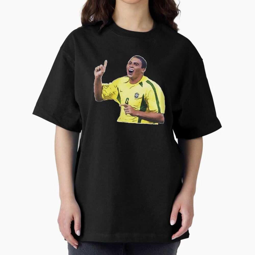 Ronaldo R9 - Brazil Oversized T-Shirt Honor Football Greatness during FIFA World Cup 2026 USA Canada Mexico Made for Neymar, Haaland and Cristiano Ronaldo, Netherlands Energy, Tournament Hype, Historic Matchups, Family Viewing Parties and Global