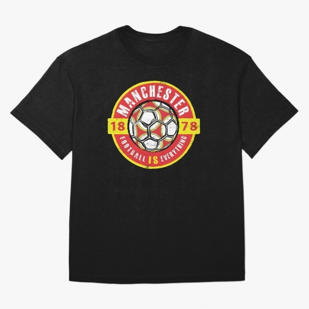 Football Is Everything - Manchester Fan Vintage Oversized T-Shirt Show Love for Legendary Goals in Match Day Hype around FIFA World Cup 2026, Haaland and Mbappe, Germany, Stadium Chants, National Pride, Trophy Dreams and Unforgettable Football