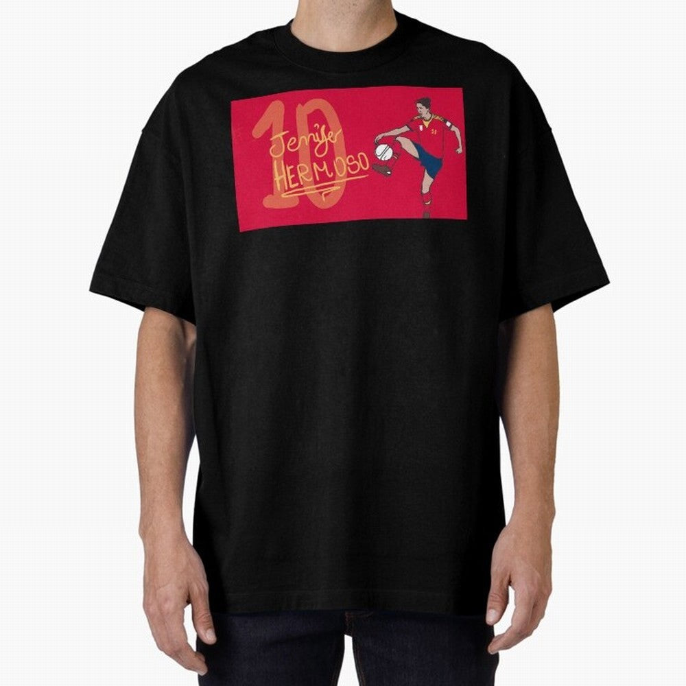 Jennifer Hermoso Oversized T-Shirt Celebrate National Team Dreams in FIFA World Cup 2026 for Fans of CR7 and Spain and Netherlands, Bringing Football Passion, Legendary Performances, Festival Vibes and Supporter Community; Made for Collectors Who
