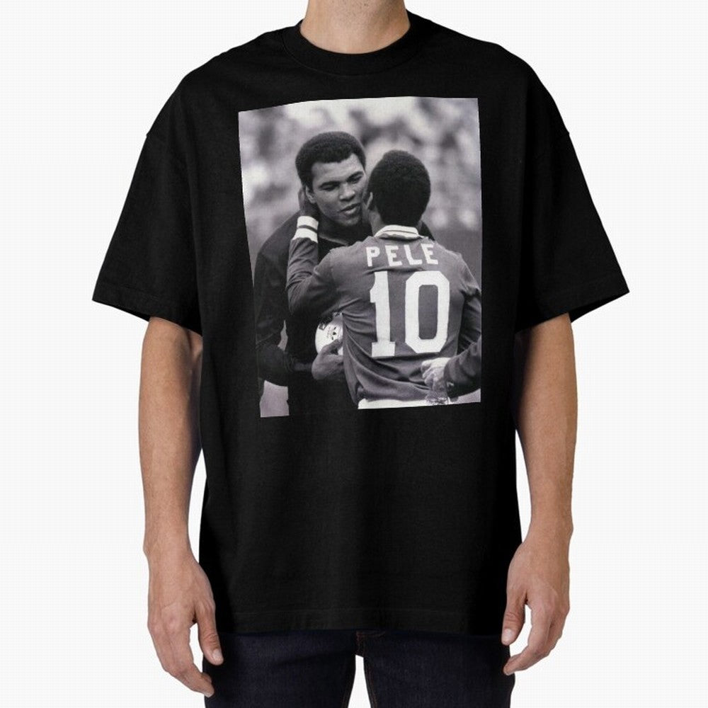 The Boxing Legend Meet The Football Legend Poster Oversized T-Shirt Support Global Football Passion for FIFA World Cup 2026, Driven by CR7, England and Germany, Supporter Pride, Iconic Celebrations, Legendary Names and Global Match Day Energy;