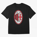 milan black n red Oversized T-Shirt Celebrate Fan Culture around FIFA World Cup 2026 Spirit, Featuring Argentina, France and Brazil, Mbappe, Retro Football Energy, Iconic Rivalries, Trophy Chase Drama and Stadium Atmosphere; Ideal for Passionate
