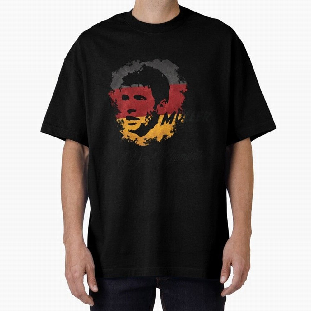Germany Thomas Muller World Cup 2014 Oversized T-Shirt Experience the Global Stage of FIFA World Cup 2026 for Fans of Messi and Cristiano Ronaldo and England, Bringing Game Day Rituals, Football Legends, Country Pride and the Road to the Final;
