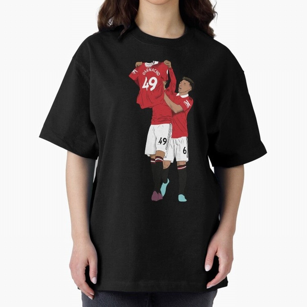 Alejandro Garnacho Goal Celebration Oversized T-Shirt Make Every Kick Count in FIFA World Cup 2026 Group Stage Celebrating Mbappe, France and Portugal Energy, Football Passion, Legendary Performances, Festival Vibes and Supporter Community; Perfect