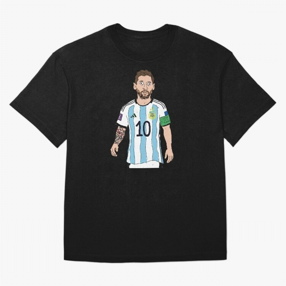 Badly Drawn Messi Classic T-Shirt Bring International Match Energy to FIFA World Cup 2026 USA Canada Mexico for Fans of Messi, Neymar and Mbappe and Brazil, Bringing Game Day Rituals, Football Legends, Country Pride and the Road to the Final;