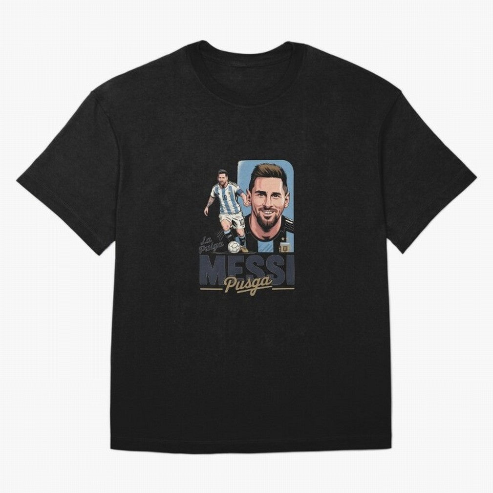 Lionel Messi Argentinian La Pulga Oversized T-Shirt Follow the Road to the FIFA World Cup 2026 Journey through Cristiano Ronaldo, Haaland and CR7 Highlights, Argentina, France and Brazil Pride, Vintage Soccer Flavor, Modern Football Stars, National