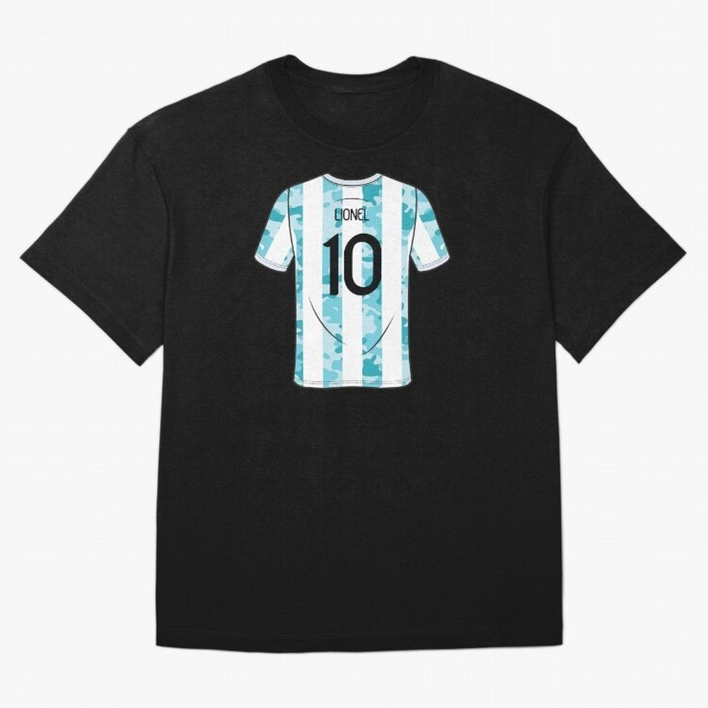 Jersey Illustration LeoMessi Classic T-Shirt Make Memories around FIFA World Cup 2026 for Fans of Cristiano Ronaldo and Brazil, Bringing Champion Mindset, Group Stage Buzz, Knockout Tension and Passionate Fan Culture; Great for Watch Parties,