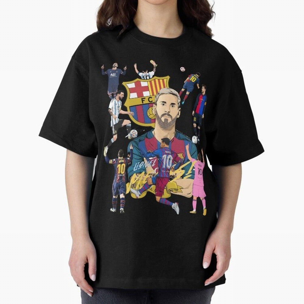 MESSI10 Oversized T-Shirt Upgrade the FIFA World Cup 2026 Group Stage Journey through Neymar Highlights, Spain Pride, Vintage Soccer Flavor, Modern Football Stars, National Flags and Final Night Emotion; Made for Collectors Who Enjoy Iconic