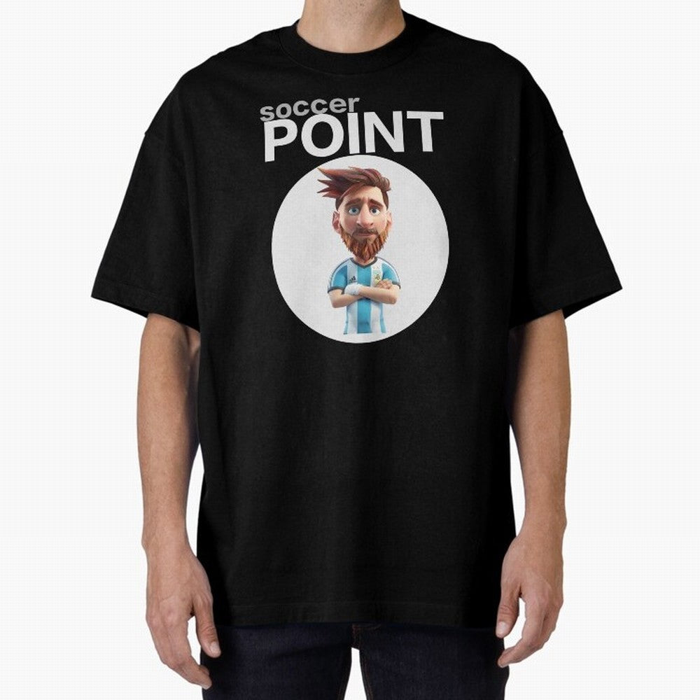 soccer POINT Oversized T-Shirt Live the Energy of FIFA World Cup 2026 Spirit, Celebrating Brazil, Portugal and Argentina, CR7, Football Passion, Legendary Performances, Festival Vibes and Supporter Community; Ideal for Passionate Fans Who Love